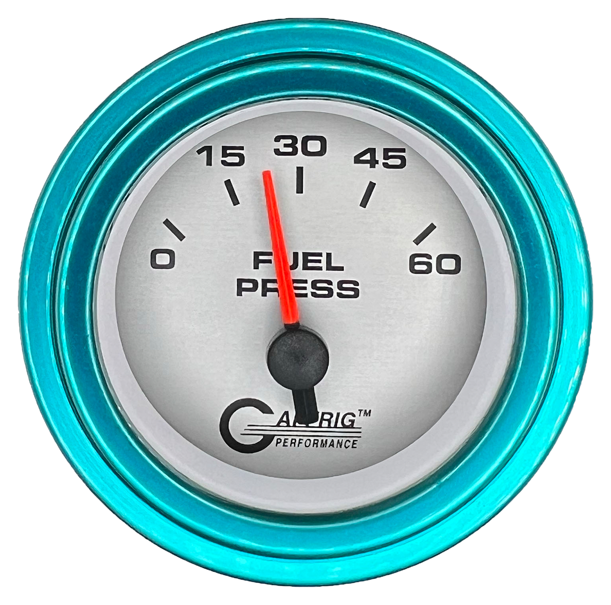 #5808 2 INCH ELECTRIC FUEL PRESS. 0-60 PSI PLATINUM Teal / Step