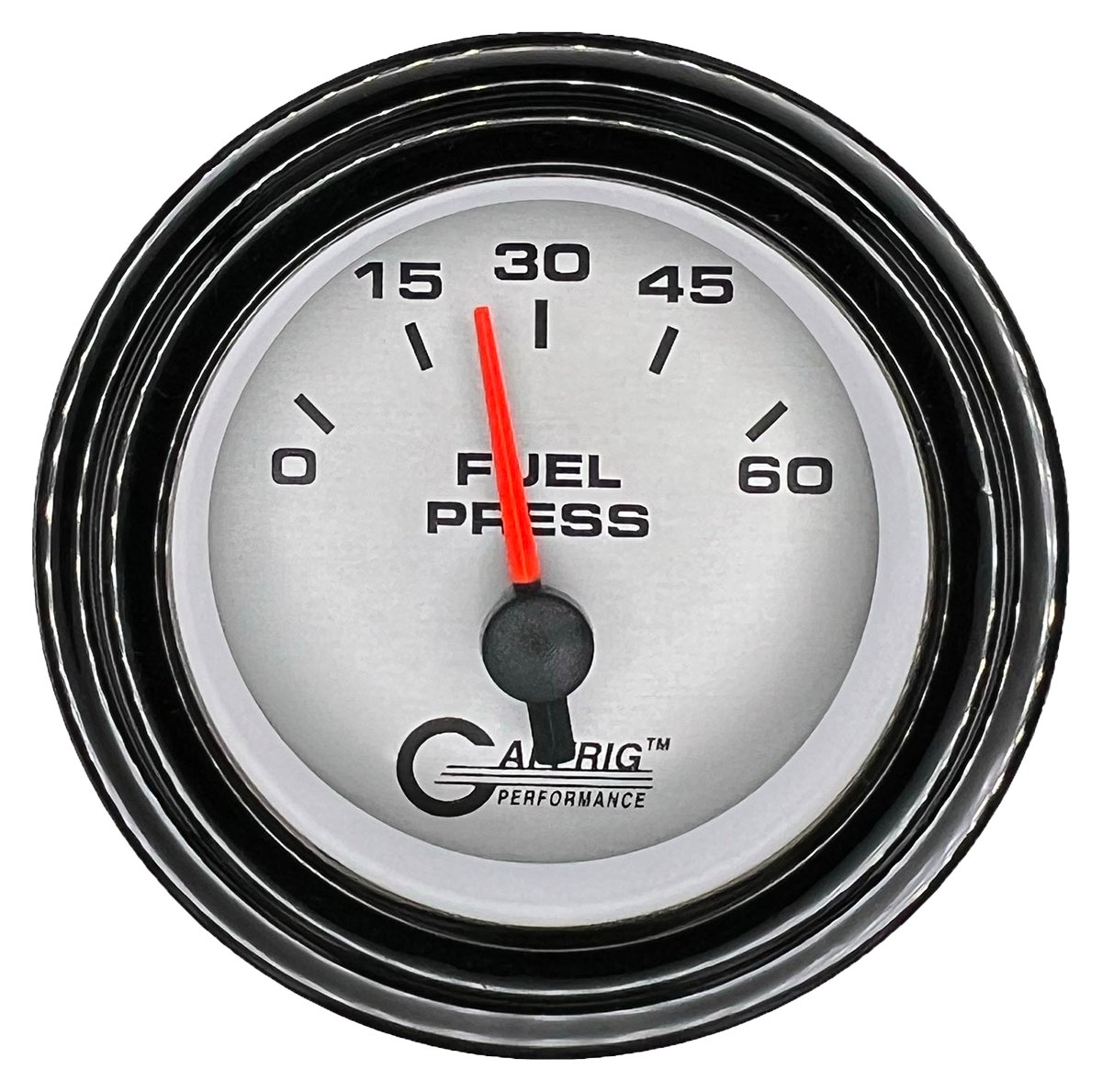 #5808 2 INCH ELECTRIC FUEL PRESS. 0-60 PSI PLATINUM Black / Step