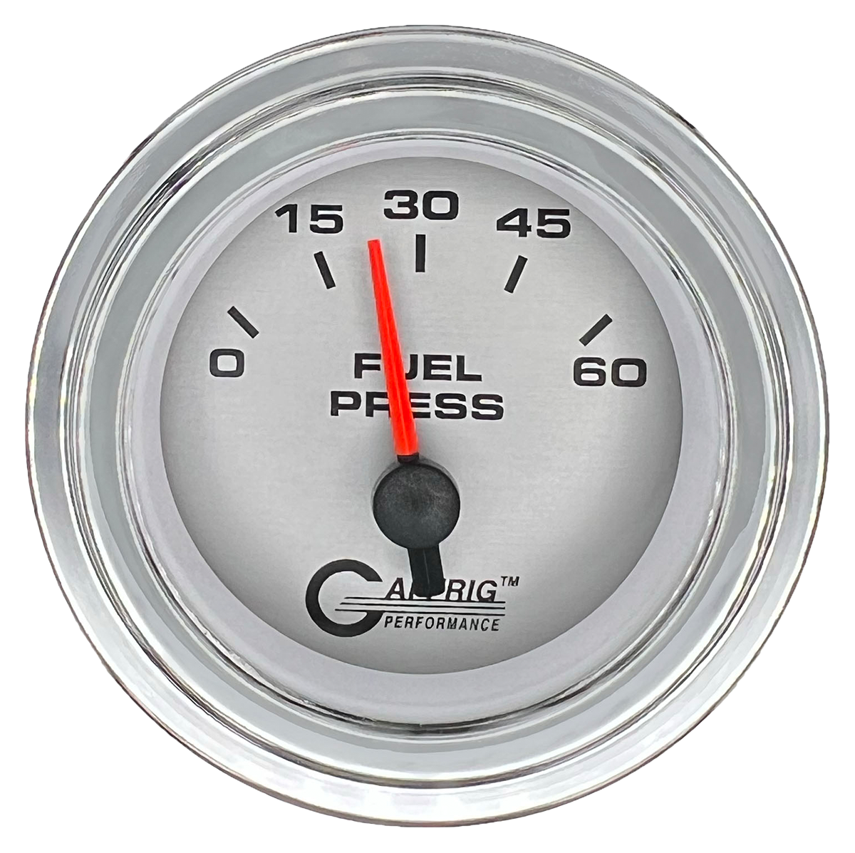 #5808 2 INCH ELECTRIC FUEL PRESS. 0-60 PSI PLATINUM Chrome / Step