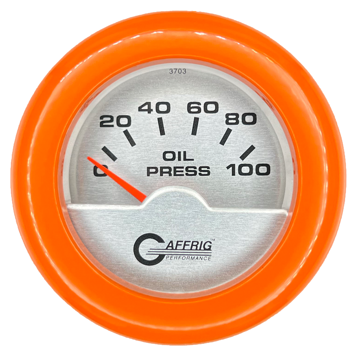 #5812 2 INCH ELECTRIC OIL PRESSURE 0-100 PSI PLATINUM Orange / Step