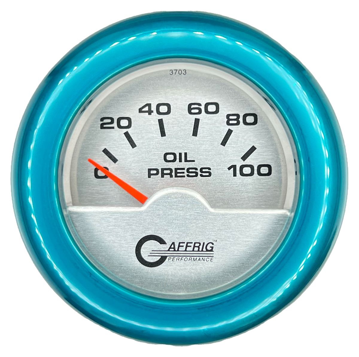 #5812 2 INCH ELECTRIC OIL PRESSURE 0-100 PSI PLATINUM Teal / Step