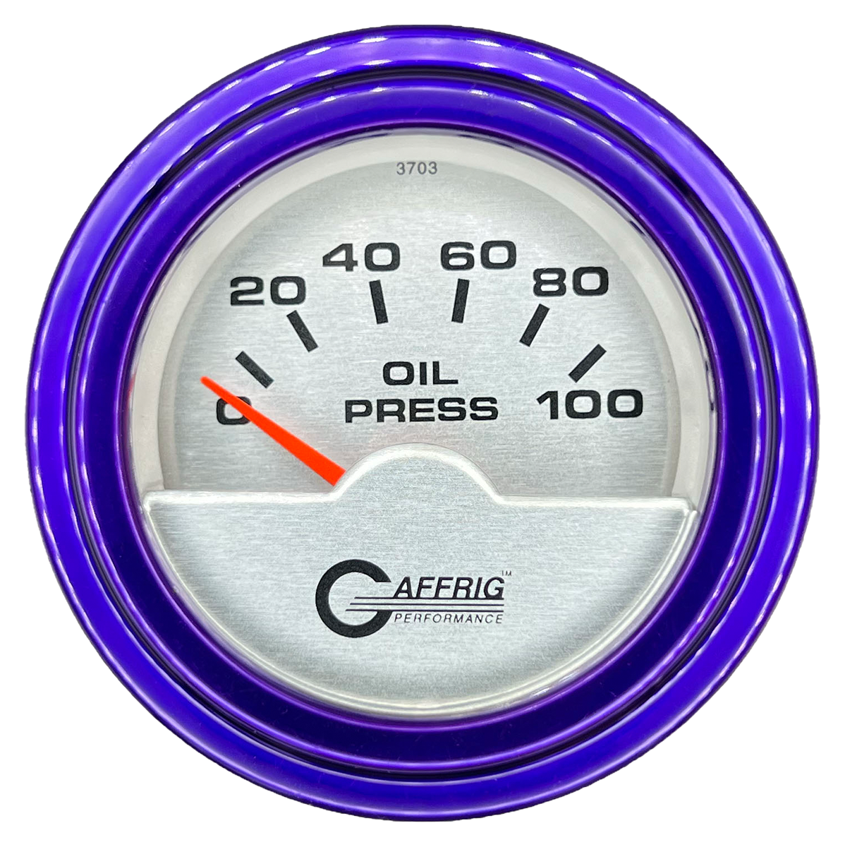 #5812 2 INCH ELECTRIC OIL PRESSURE 0-100 PSI PLATINUM Purple / Step