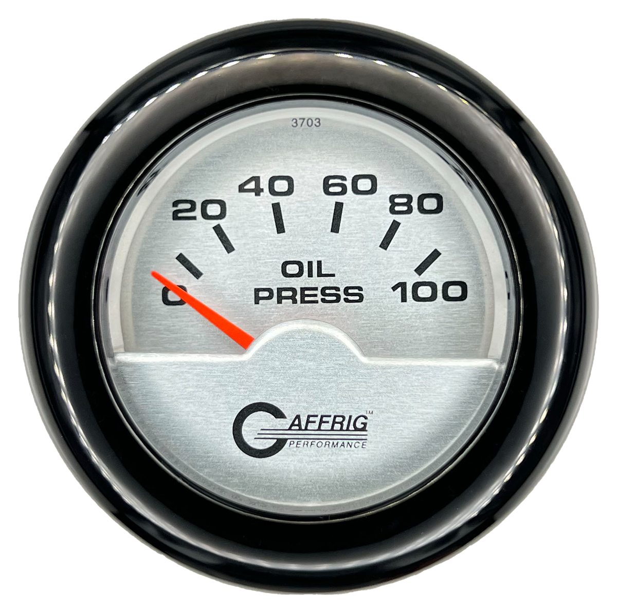 #5812 2 INCH ELECTRIC OIL PRESSURE 0-100 PSI PLATINUM Black / Step