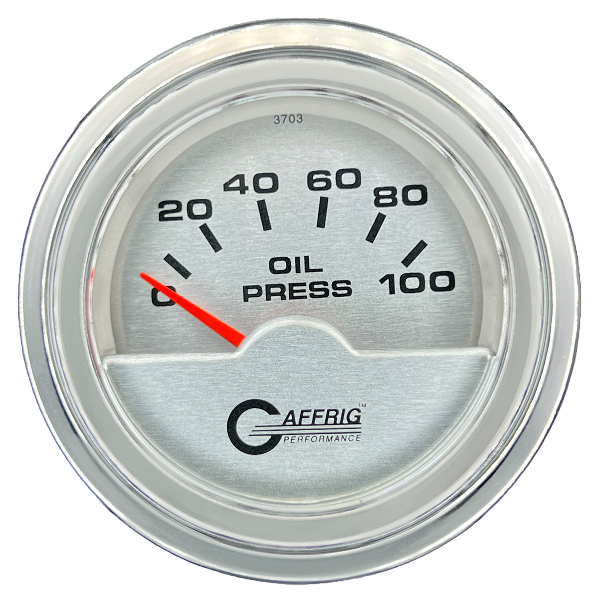 #5812 2 INCH ELECTRIC OIL PRESSURE 0-100 PSI PLATINUM Chrome / Step