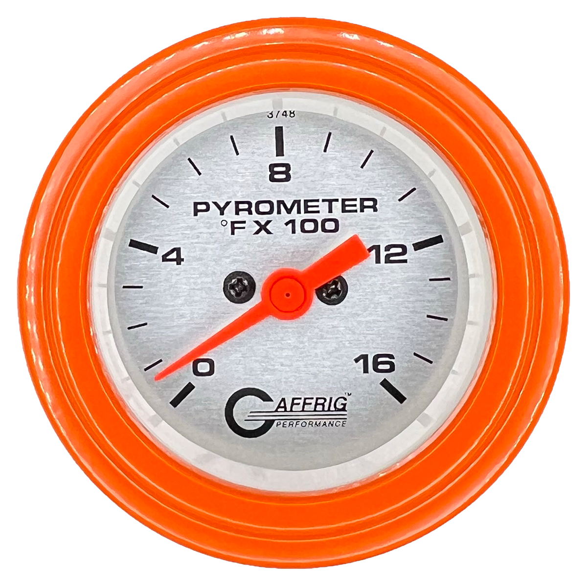 #5824 2 INCH ELECTRIC PYROMETER 0-1600 F PLATINUM Orange / Step
