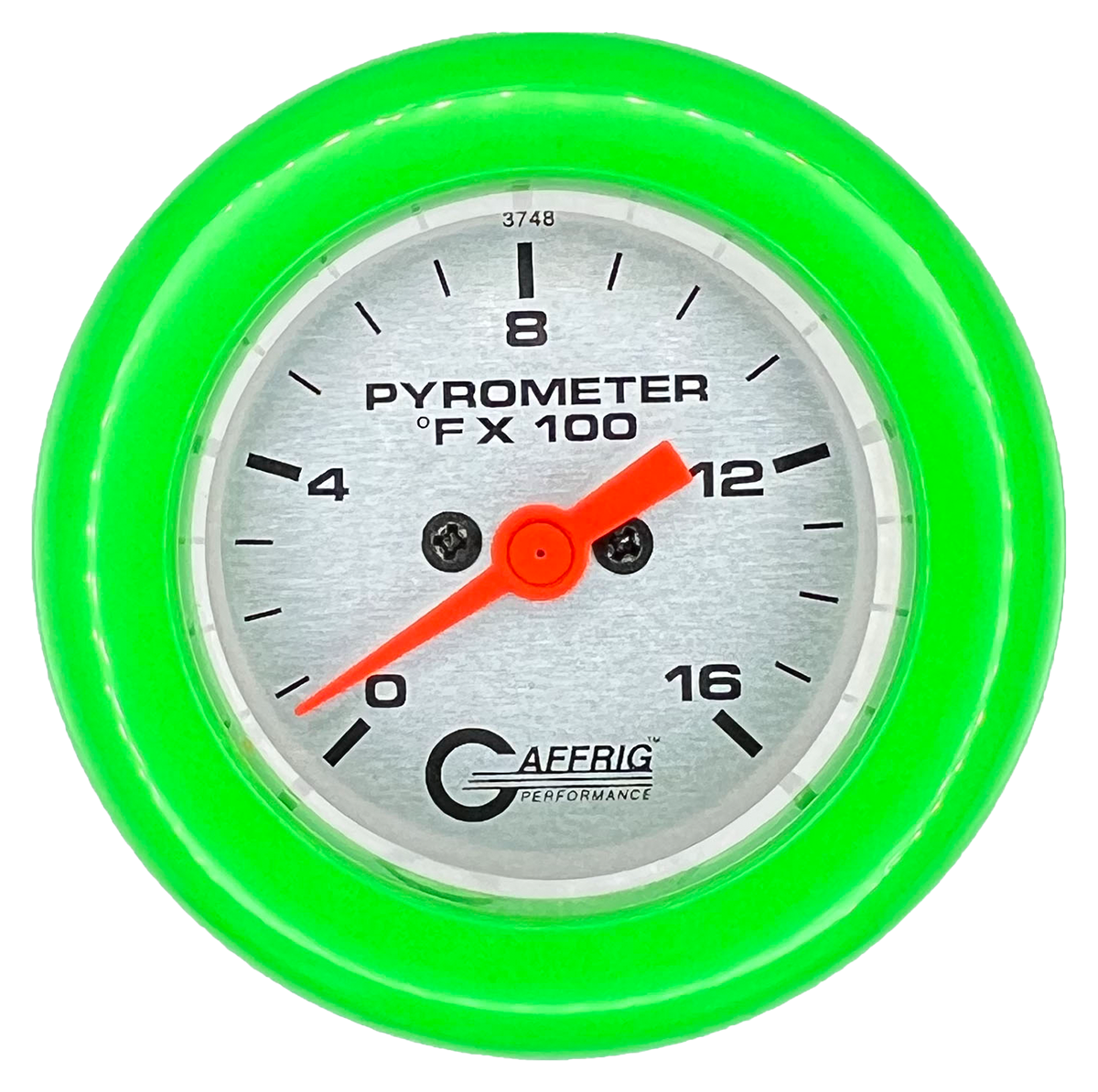 #5824 2 INCH ELECTRIC PYROMETER 0-1600 F PLATINUM Lime Green / Step