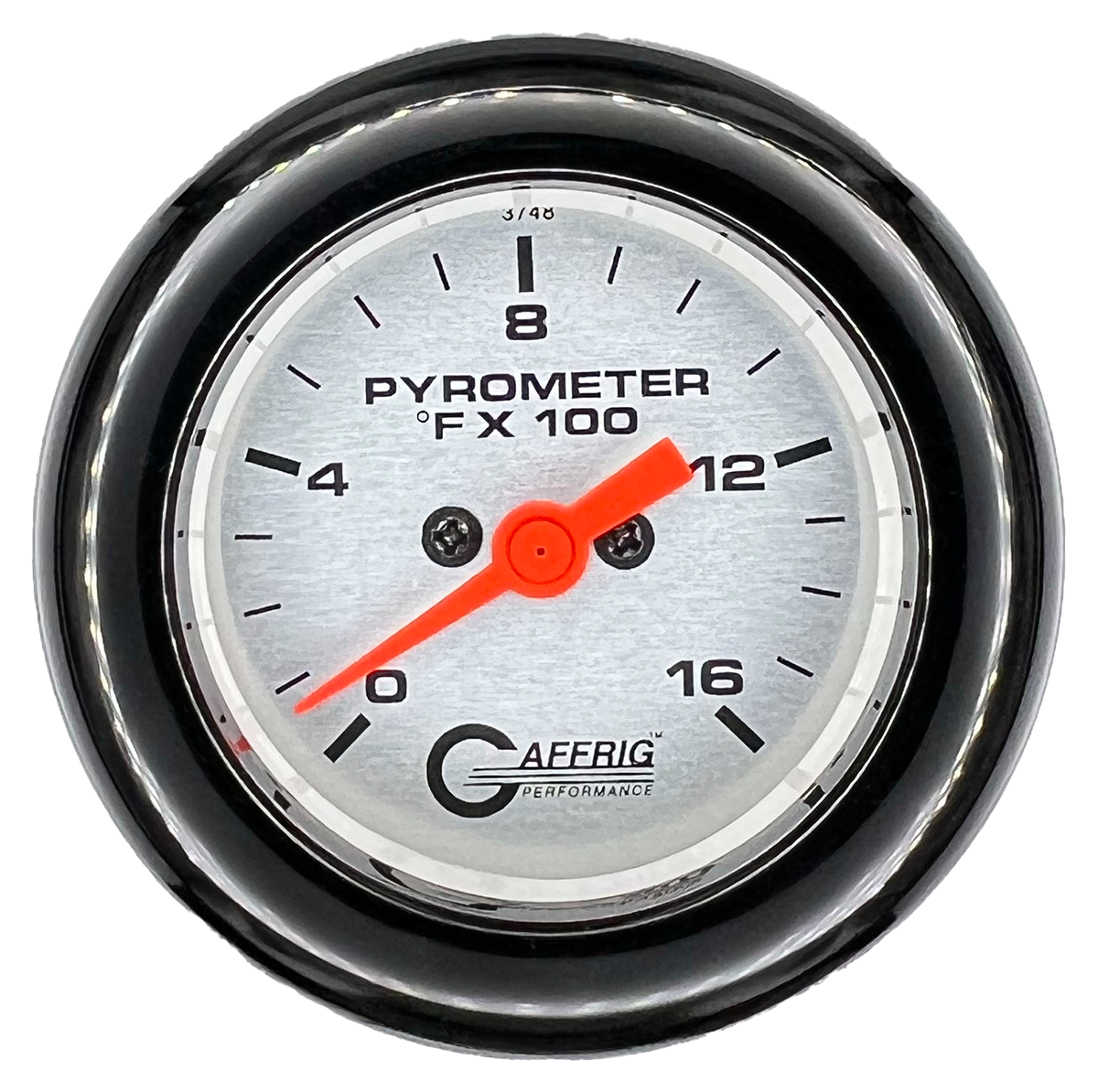 #5824 2 INCH ELECTRIC PYROMETER 0-1600 F PLATINUM Black / Step