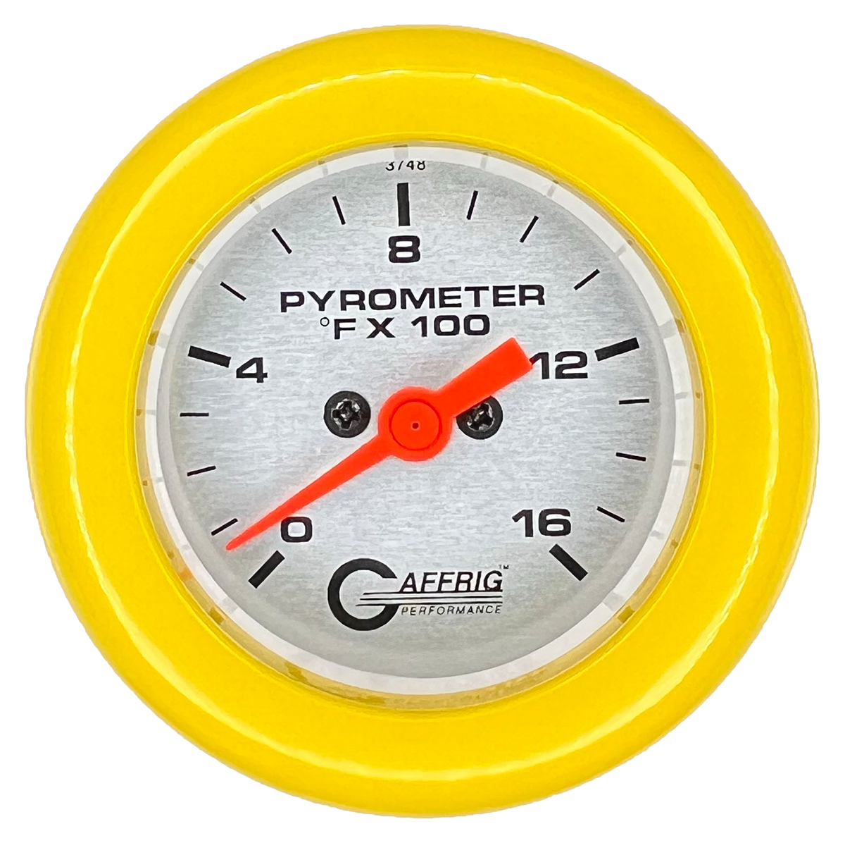 #5824 2 INCH ELECTRIC PYROMETER 0-1600 F PLATINUM Yellow / Step