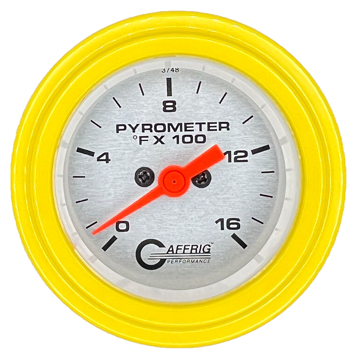 #5824 2 INCH ELECTRIC PYROMETER 0-1600 F PLATINUM Yellow / Step