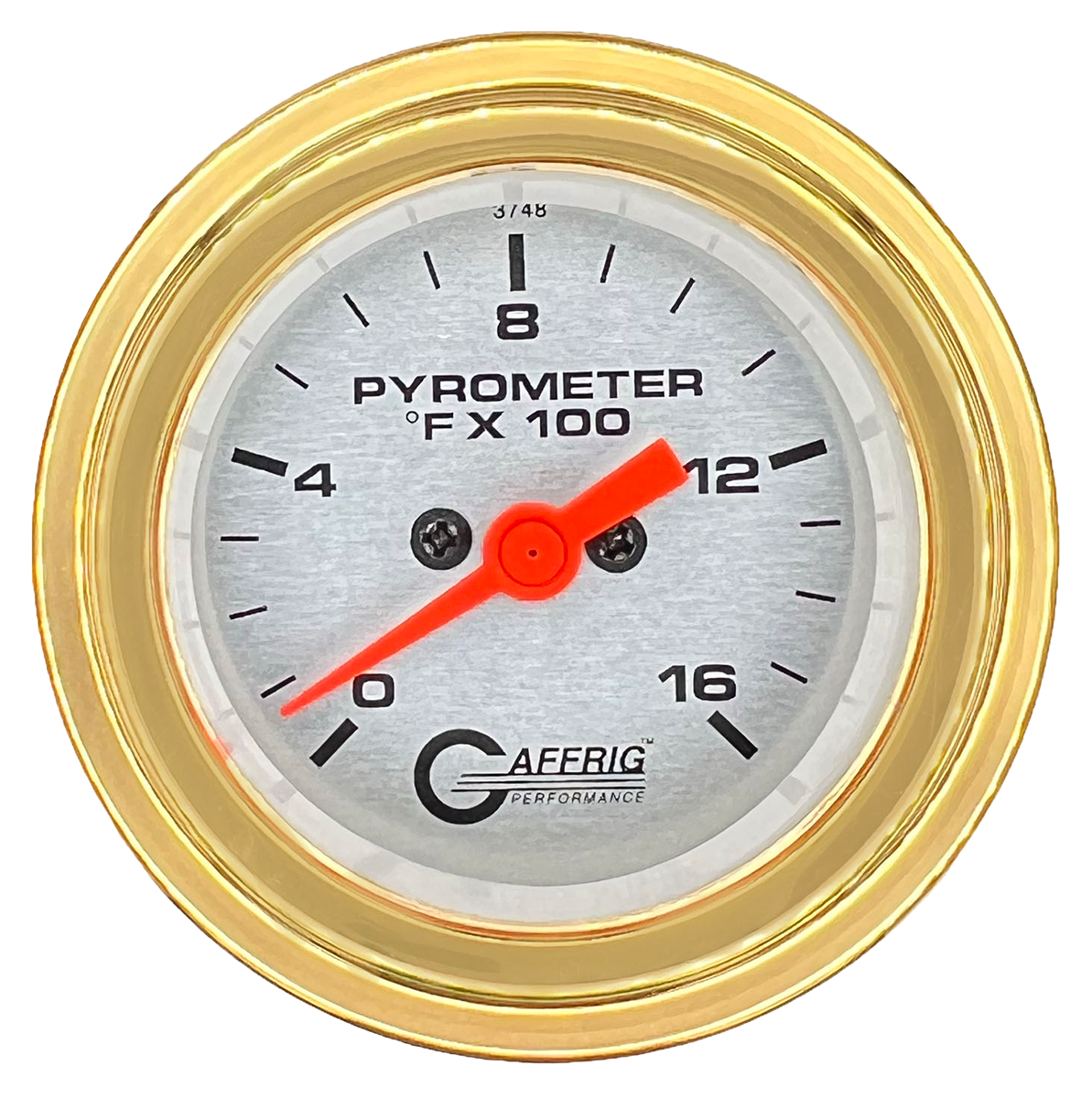 #5824 2 INCH ELECTRIC PYROMETER 0-1600 F PLATINUM Gold / Step