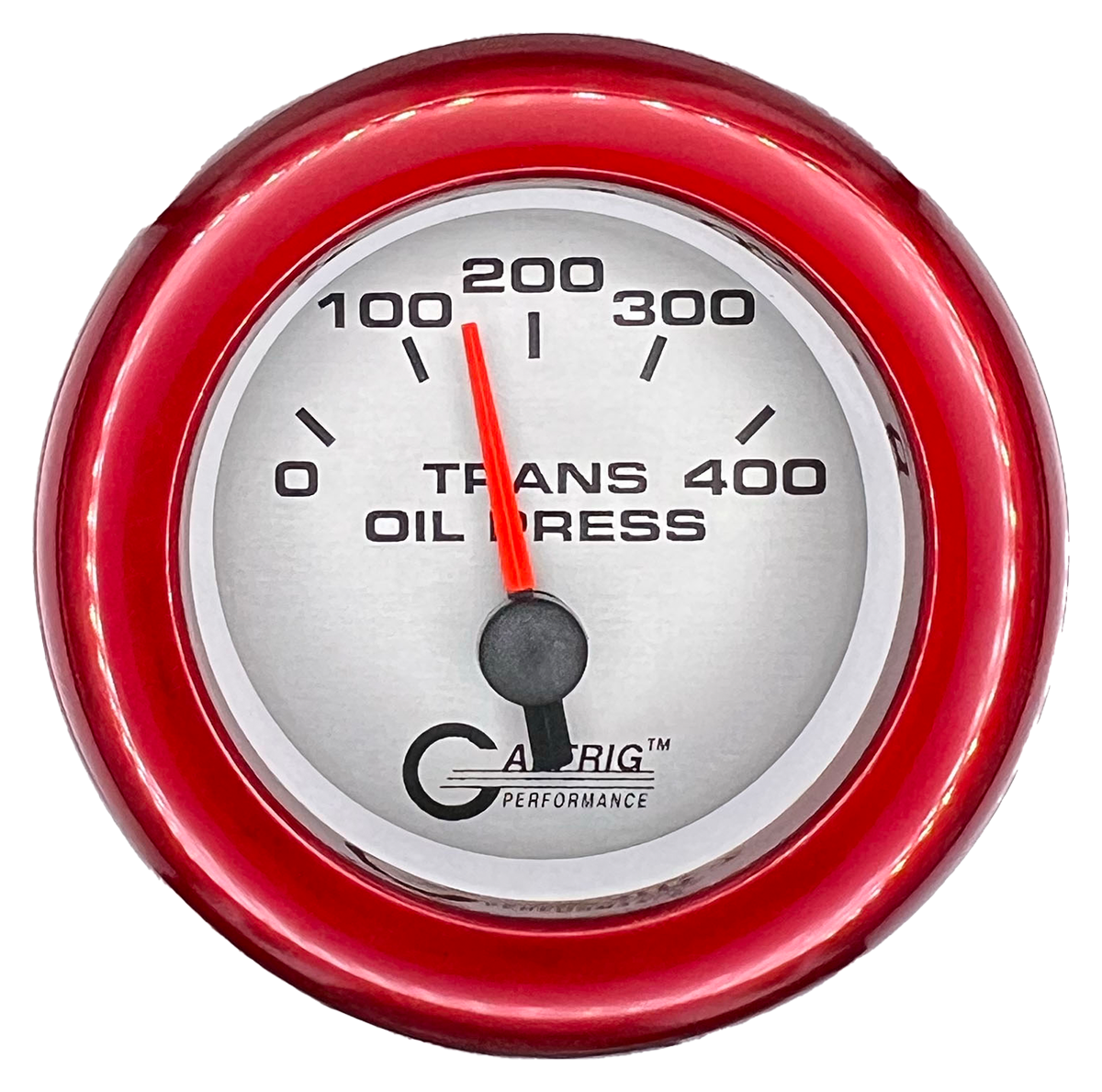 #5829 2 INCH ELECTRIC TRANS. PRESSURE 0-400 PSI PLATINUM Red / Step