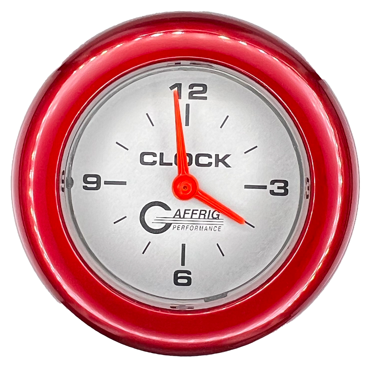 #5854 2 INCH ELECTRIC CLOCK PLATINUM Red / Step