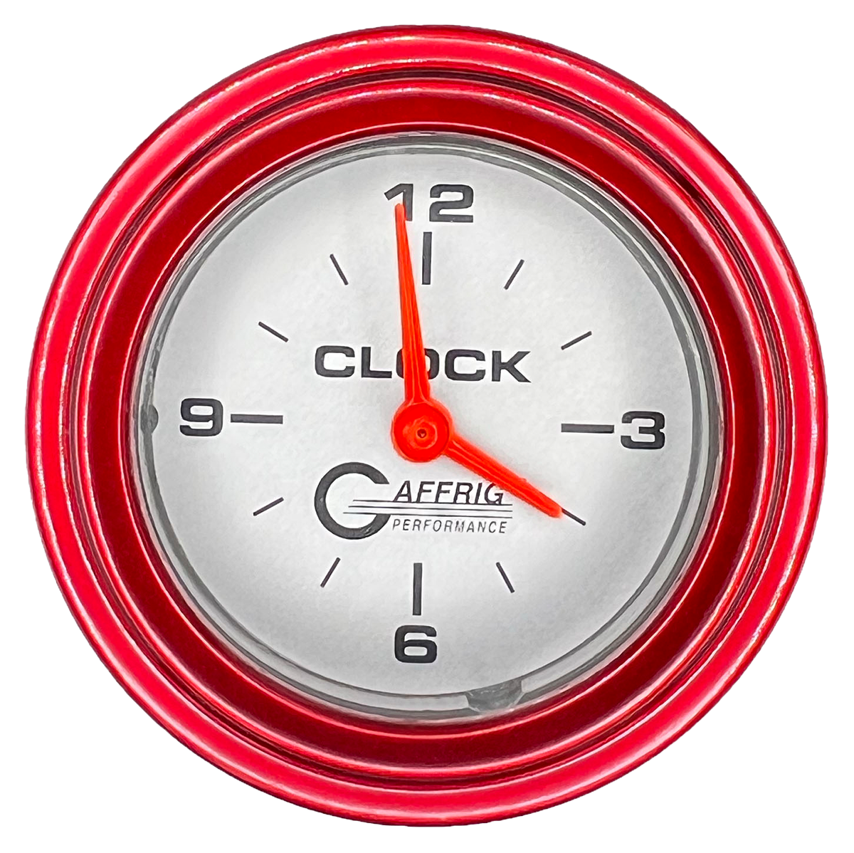 #5854 2 INCH ELECTRIC CLOCK PLATINUM Red / Step