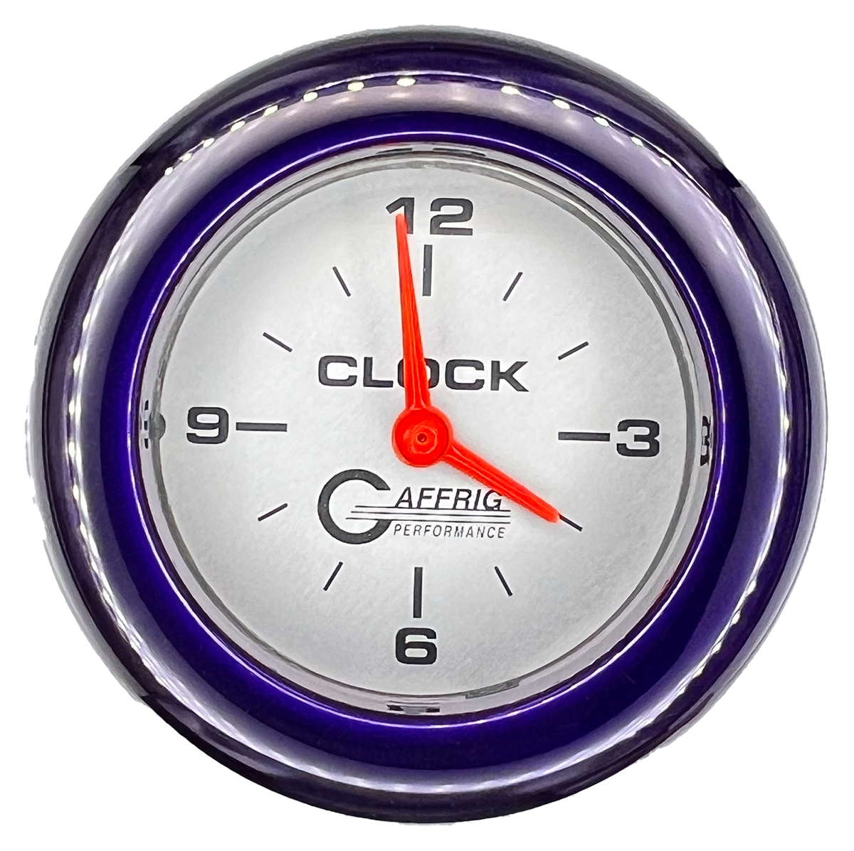 #5854 2 INCH ELECTRIC CLOCK PLATINUM Purple / Step