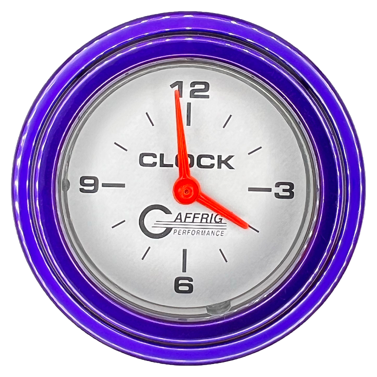 #5854 2 INCH ELECTRIC CLOCK PLATINUM Purple / Step