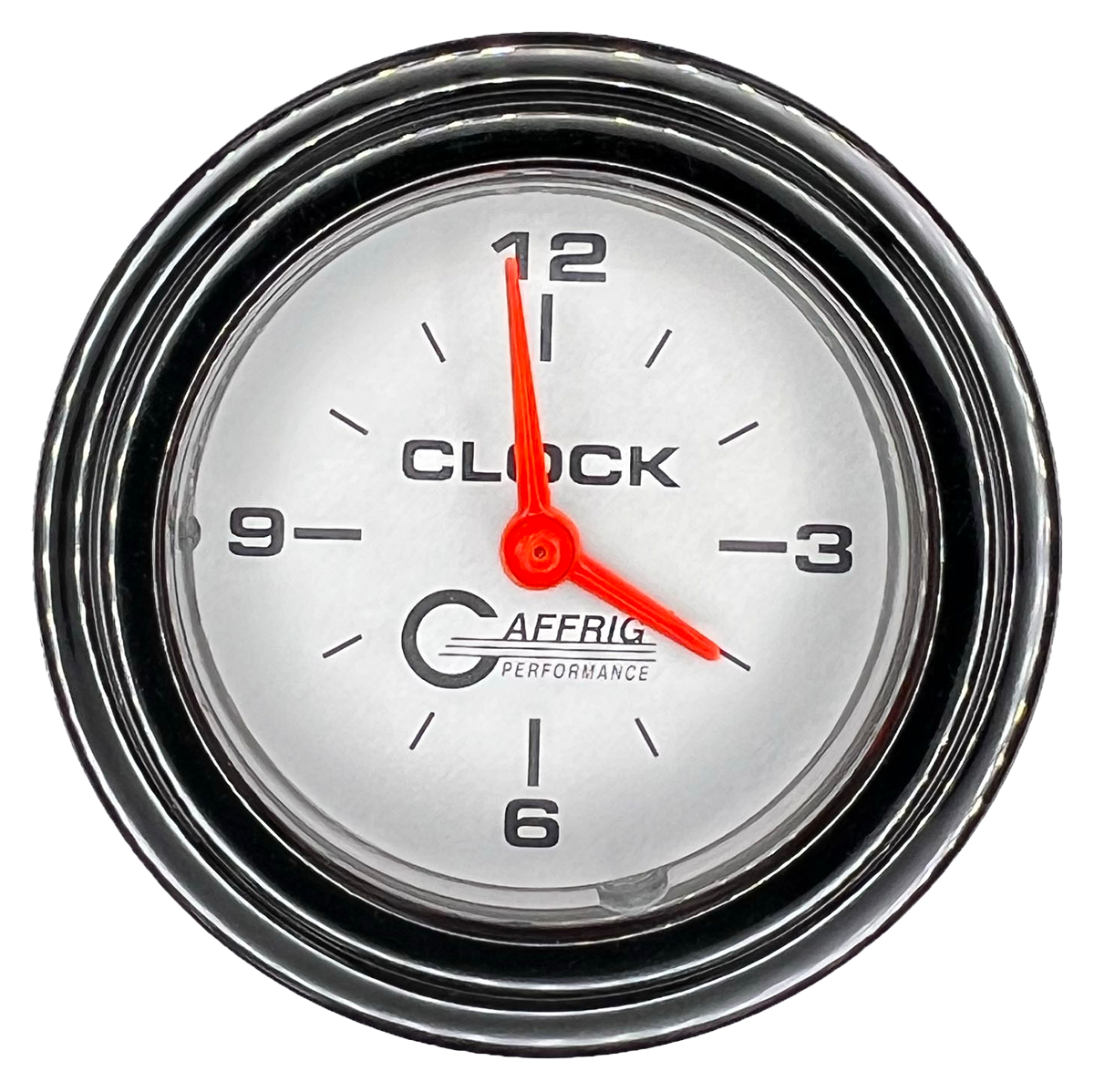 #5854 2 INCH ELECTRIC CLOCK PLATINUM Black / Step