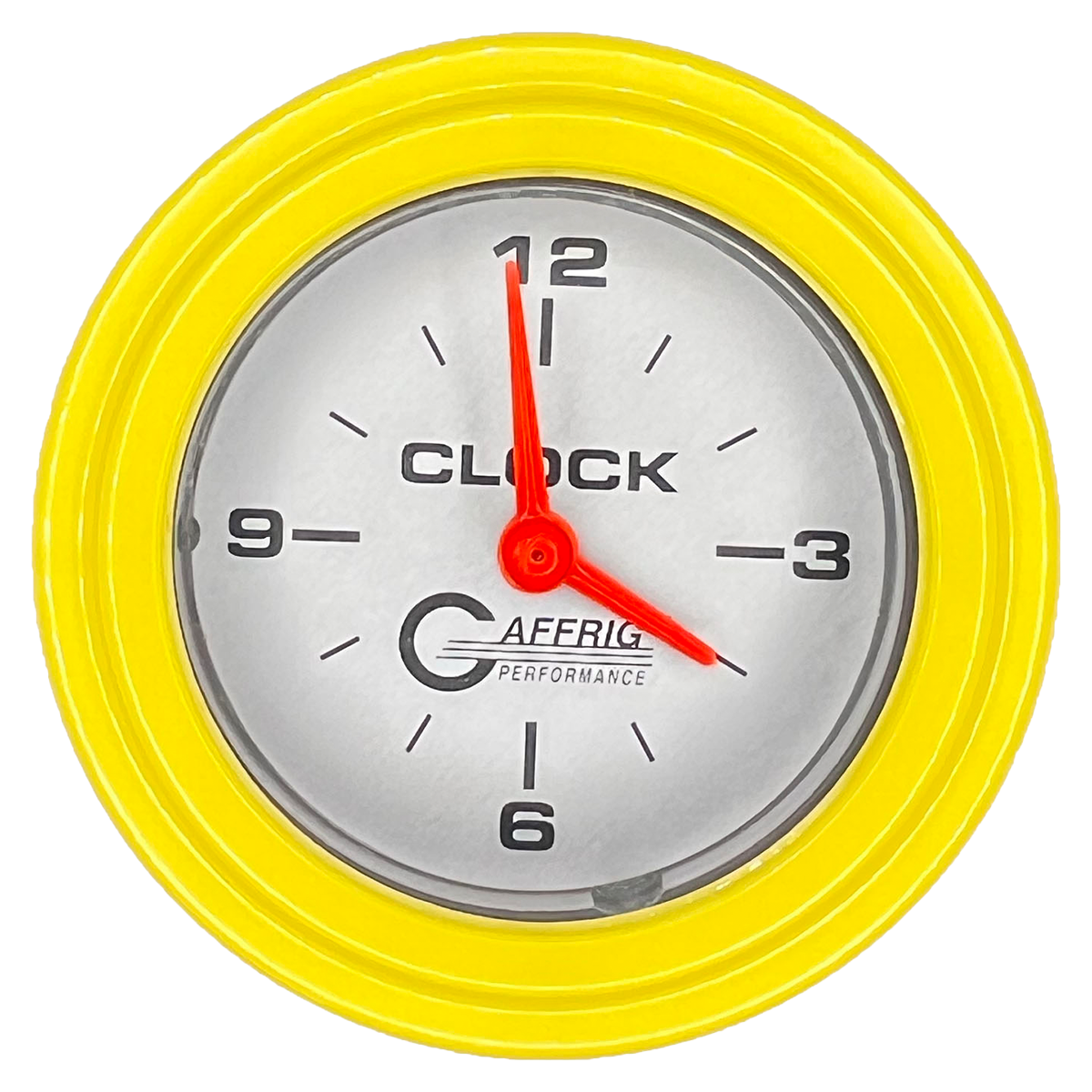 #5854 2 INCH ELECTRIC CLOCK PLATINUM Yellow / Step