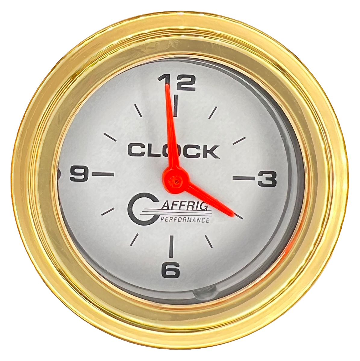 #5854 2 INCH ELECTRIC CLOCK PLATINUM Gold / Step