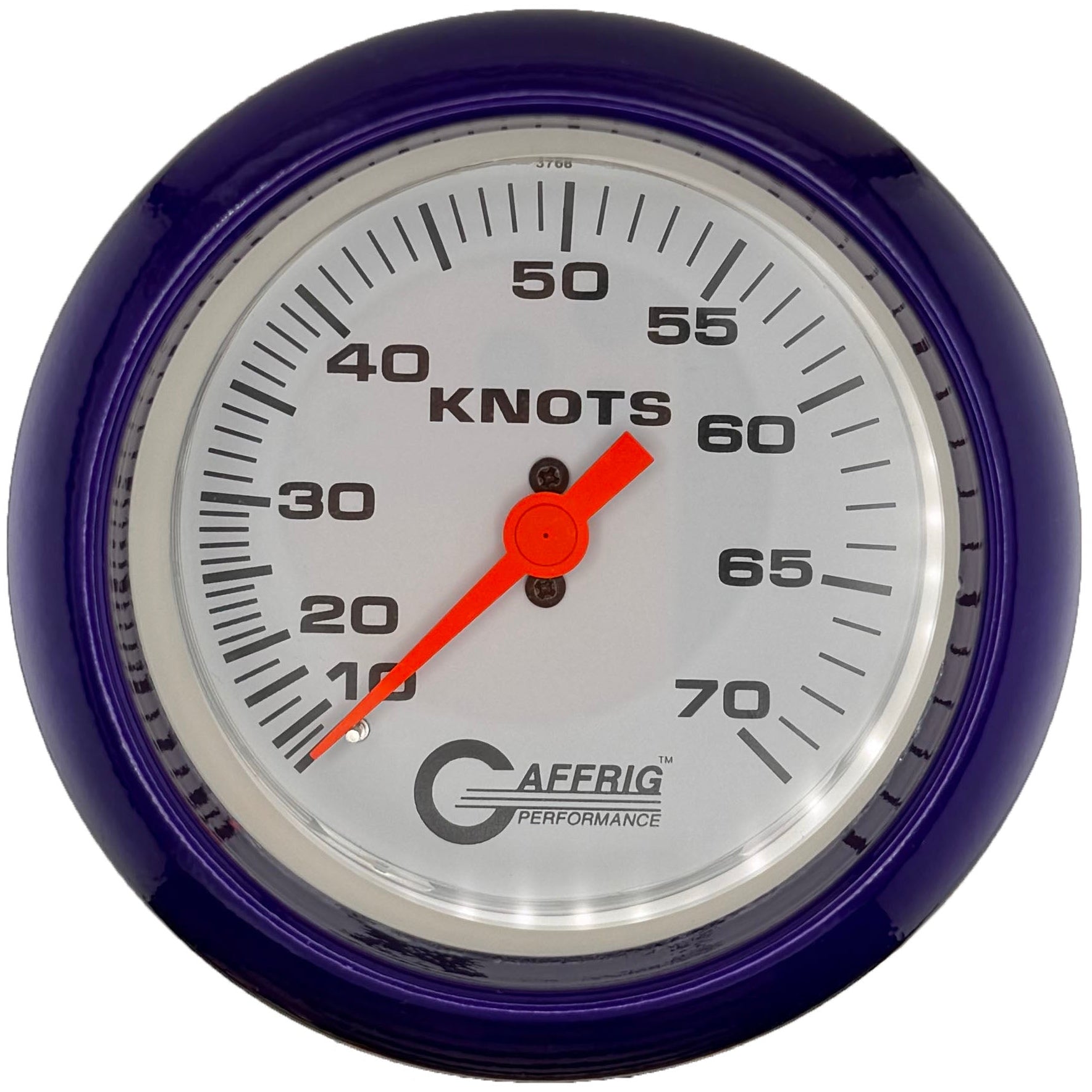 GAFFRIG PART #5860 3 3/8 INCH MECHANICAL DRY INTERNATIONAL SPEEDOMETER GAUGE 70 KNOTS HEAD ONLY WHITE