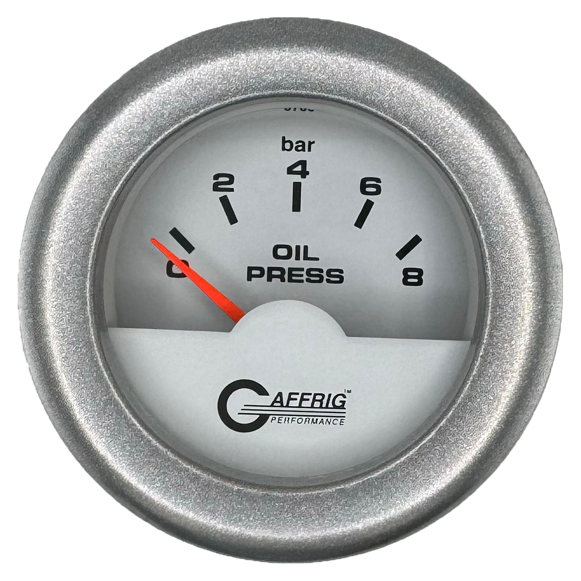 #5875 2 INCH INTERNATIONAL ELECTRIC OIL PRESSURE 0-8 BARS WHITE Platinum / Step