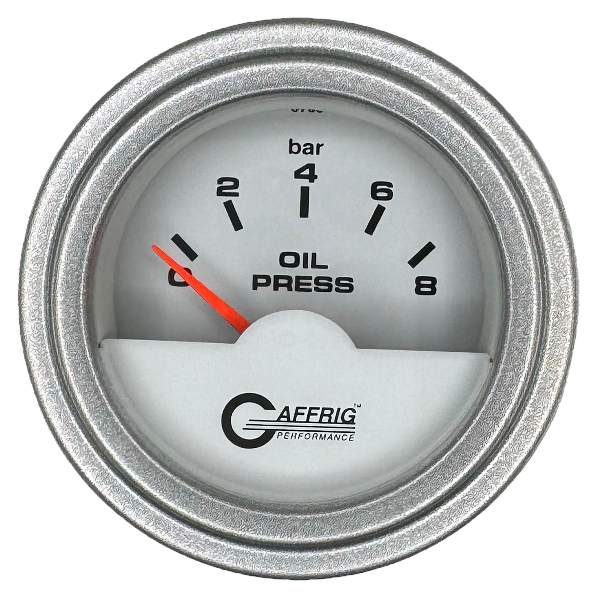 #5875 2 INCH INTERNATIONAL ELECTRIC OIL PRESSURE 0-8 BARS WHITE Platinum / Step