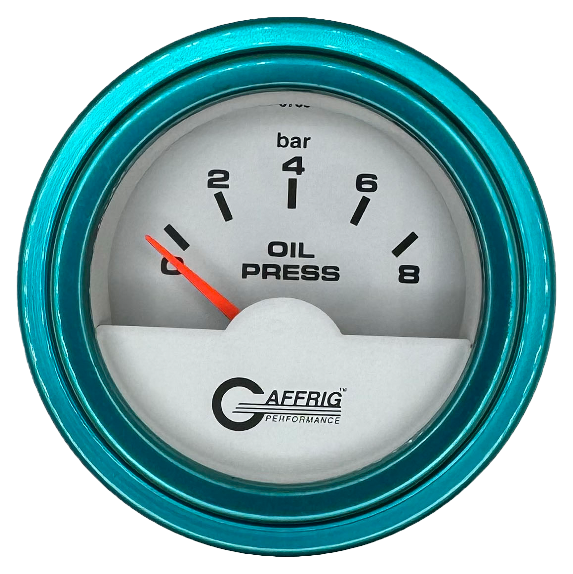 #5875 2 INCH INTERNATIONAL ELECTRIC OIL PRESSURE 0-8 BARS WHITE Teal / Step