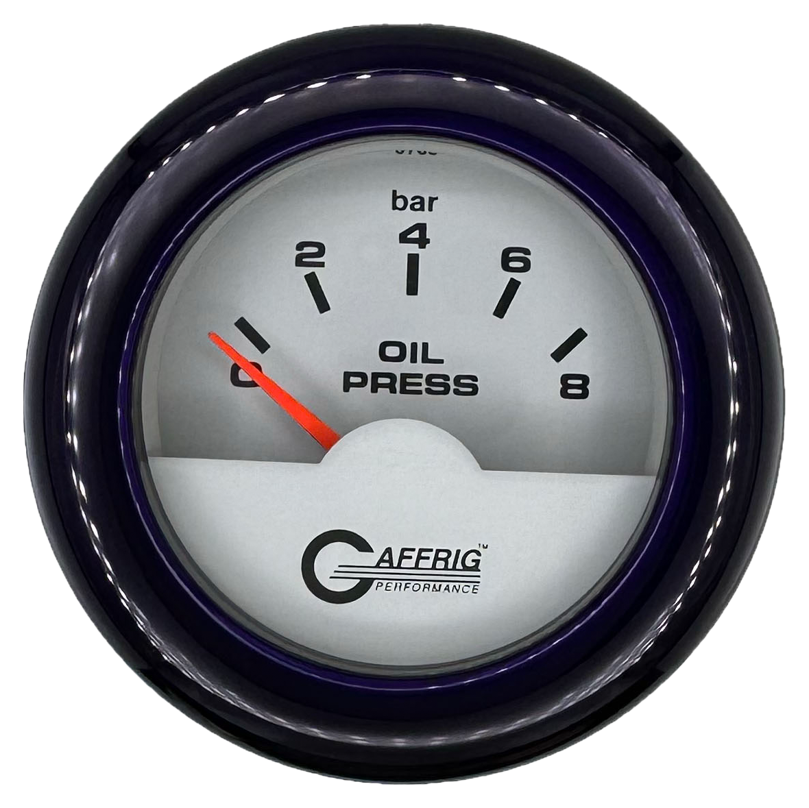 #5875 2 INCH INTERNATIONAL ELECTRIC OIL PRESSURE 0-8 BARS WHITE Purple / Step