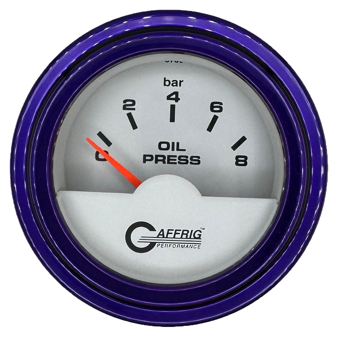 #5875 2 INCH INTERNATIONAL ELECTRIC OIL PRESSURE 0-8 BARS WHITE Purple / Step