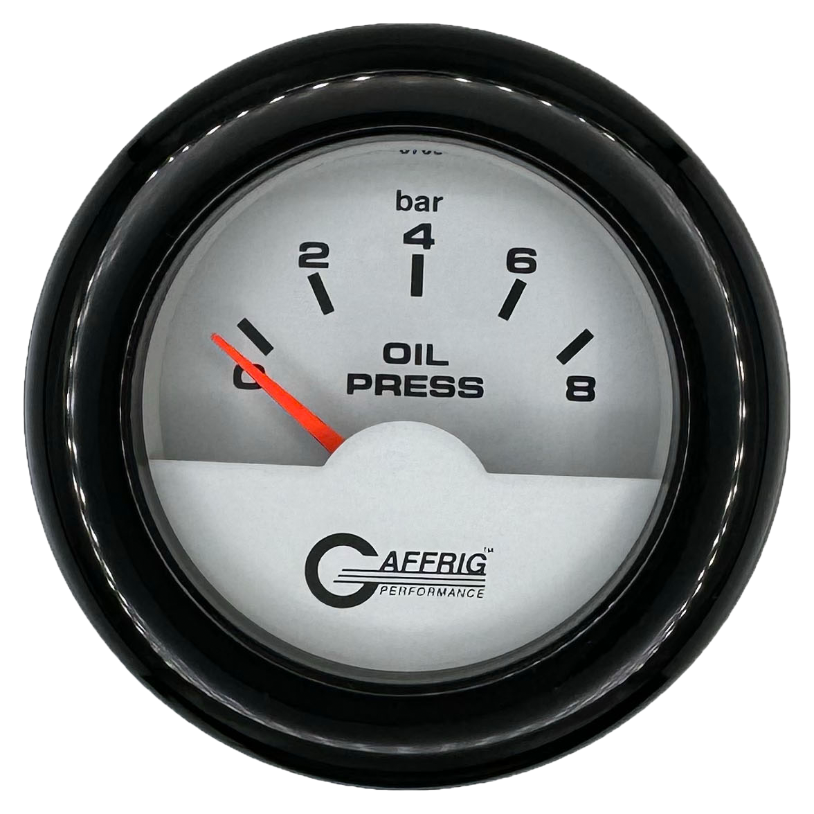 #5875 2 INCH INTERNATIONAL ELECTRIC OIL PRESSURE 0-8 BARS WHITE Black / Step