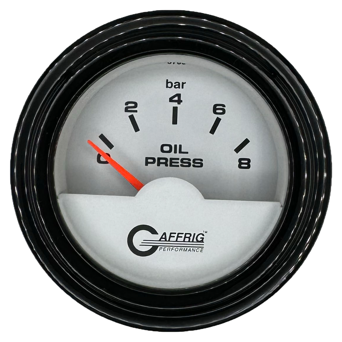 #5875 2 INCH INTERNATIONAL ELECTRIC OIL PRESSURE 0-8 BARS WHITE Black / Step