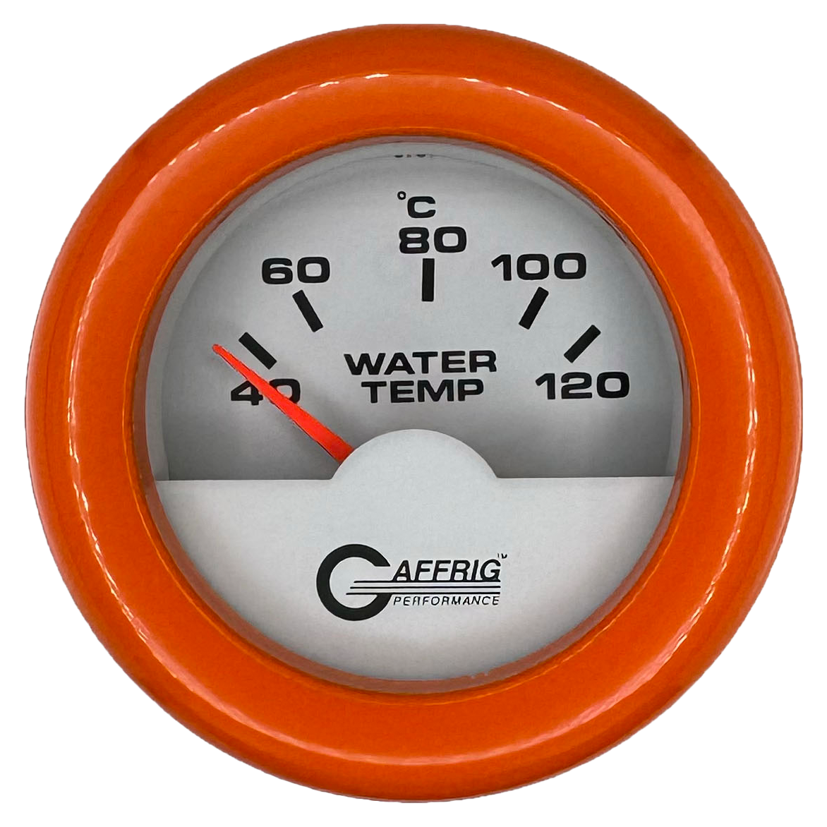 #5876 2 INCH INTERNATIONAL ELECTRIC WATER TEMP. 40-120 C WHITE Orange / Step