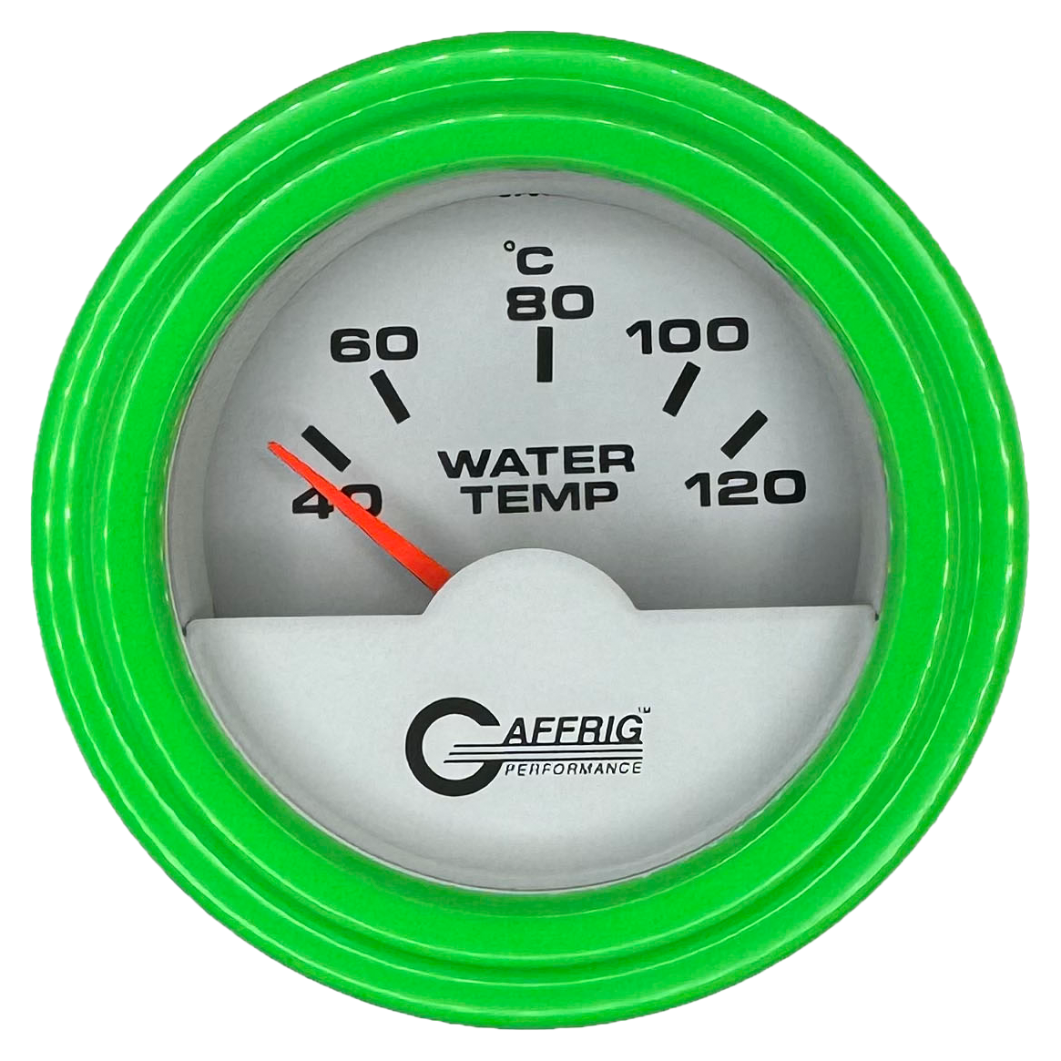 #5876 2 INCH INTERNATIONAL ELECTRIC WATER TEMP. 40-120 C WHITE Lime Green / Step