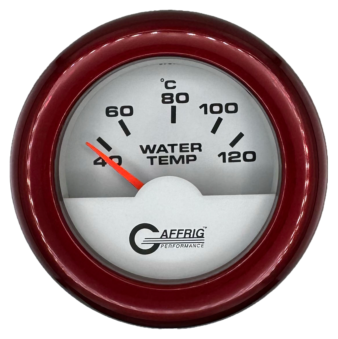 #5876 2 INCH INTERNATIONAL ELECTRIC WATER TEMP. 40-120 C WHITE Red / Step