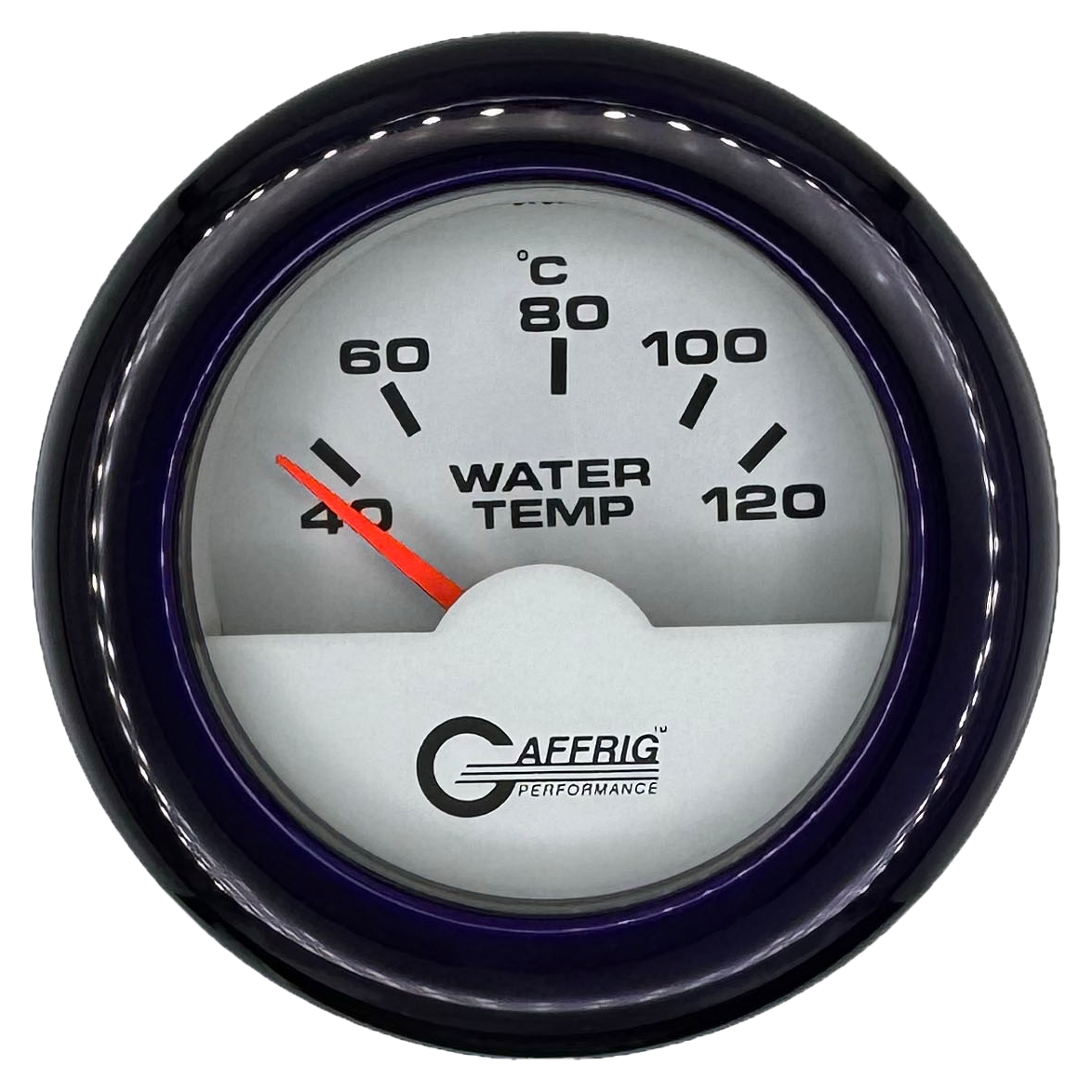 #5876 2 INCH INTERNATIONAL ELECTRIC WATER TEMP. 40-120 C WHITE Purple / Step