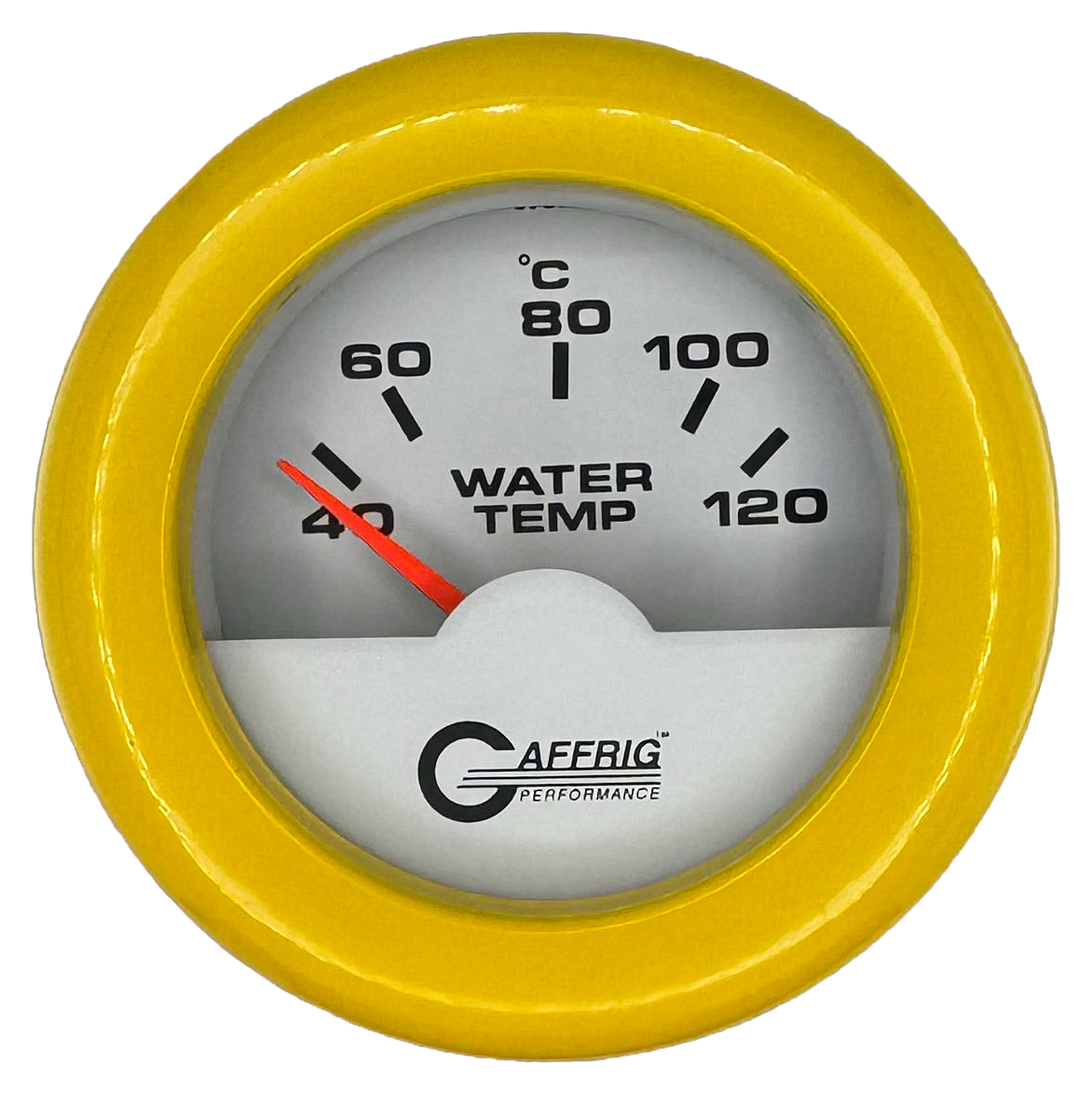 #5876 2 INCH INTERNATIONAL ELECTRIC WATER TEMP. 40-120 C WHITE Yellow / Step