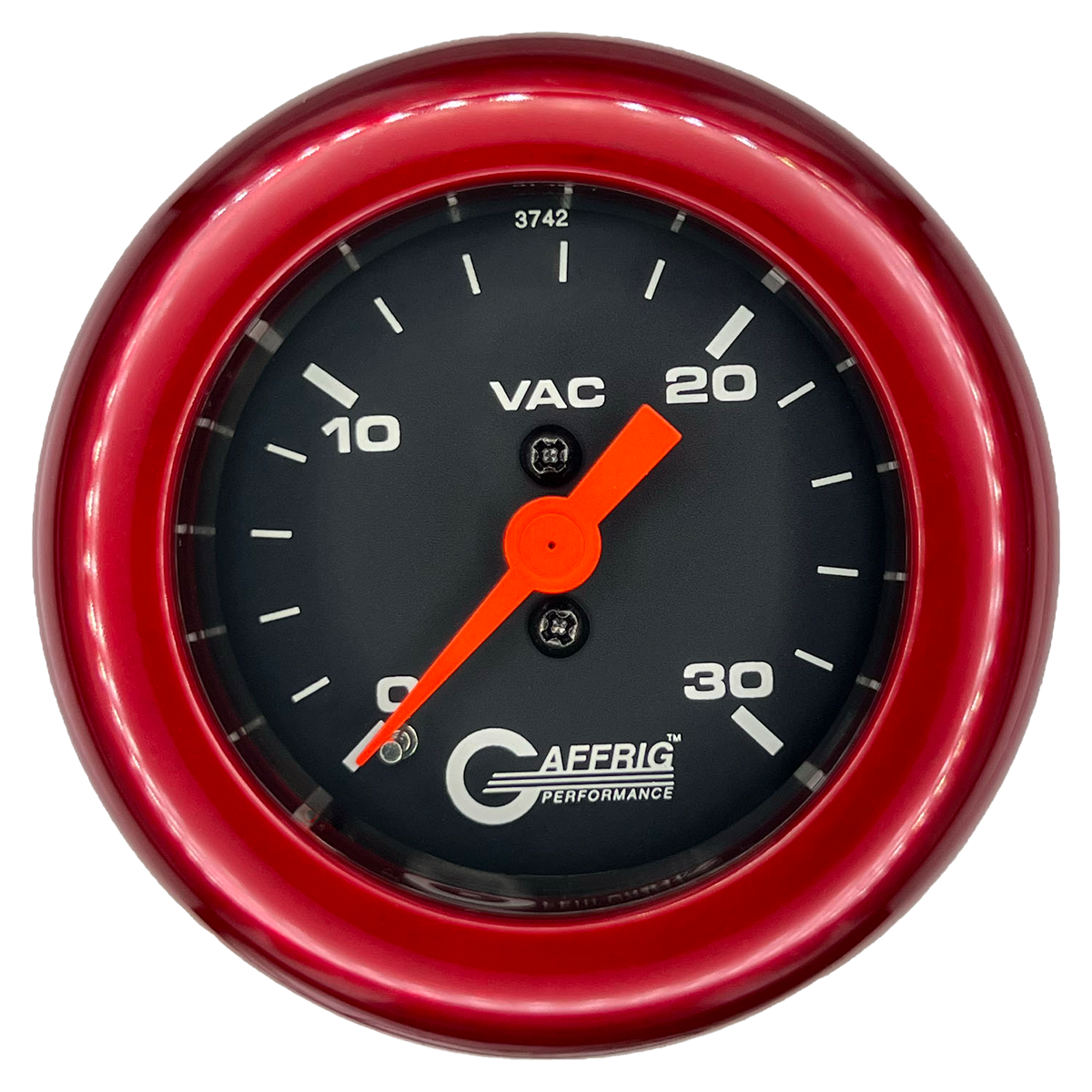 #6016 2 INCH MECHANICAL VACUUM 0-30 BLACK Red / Step