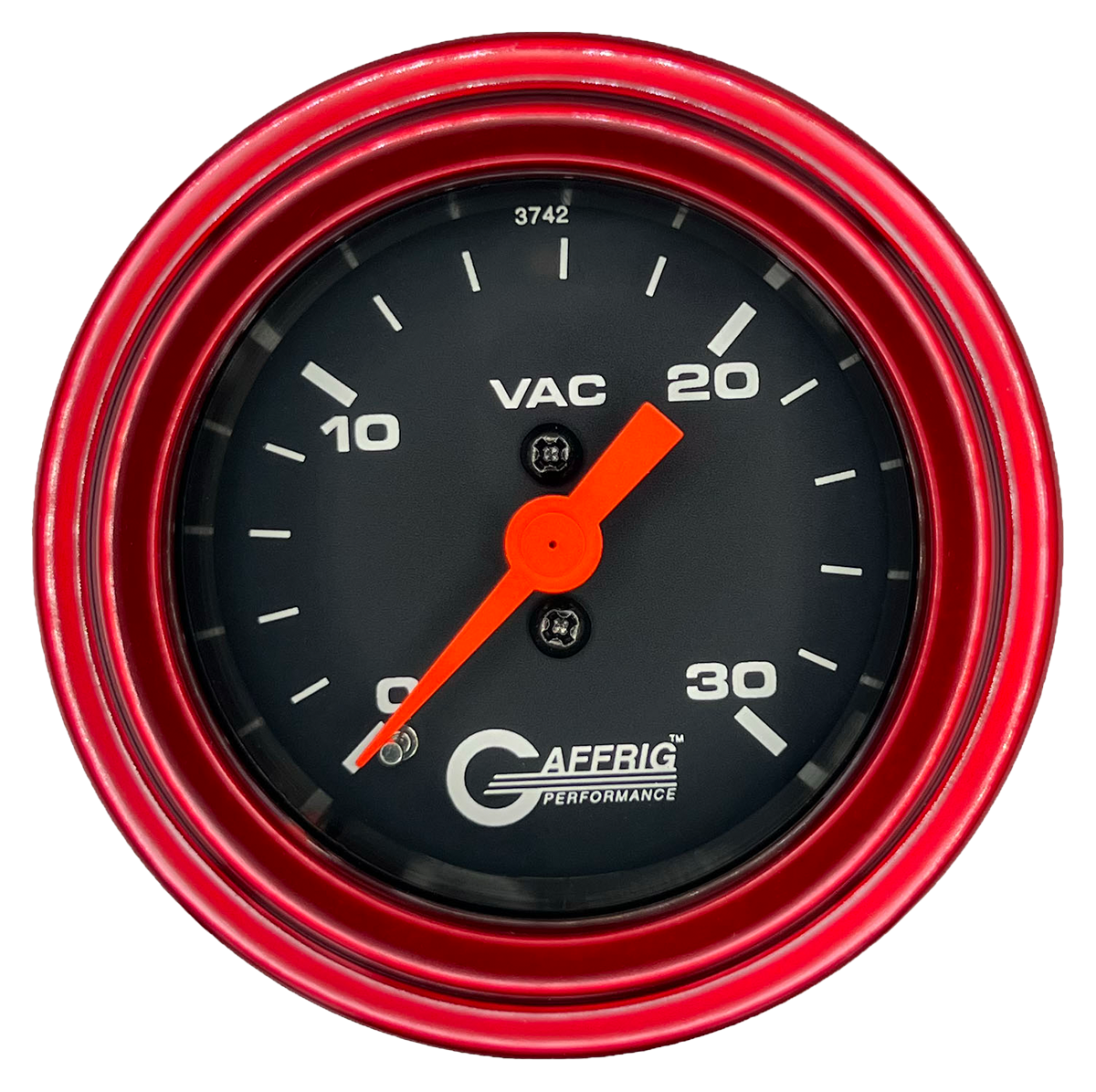 #6016 2 INCH MECHANICAL VACUUM 0-30 BLACK Red / Step