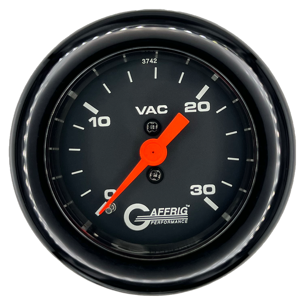 #6016 2 INCH MECHANICAL VACUUM 0-30 BLACK Black / Fat