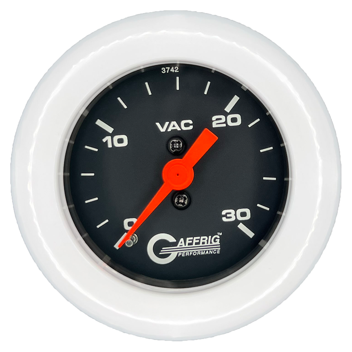 #6016 2 INCH MECHANICAL VACUUM 0-30 BLACK White / Step