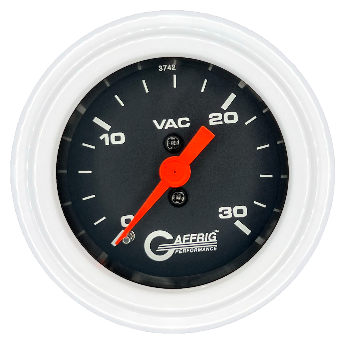 #6016 2 INCH MECHANICAL VACUUM 0-30 BLACK White / Step