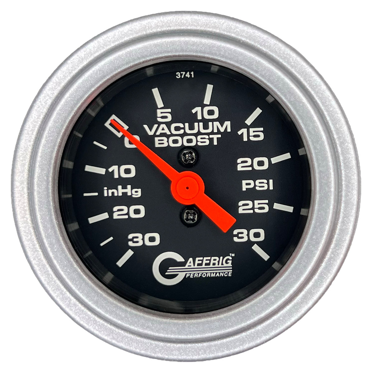 #6018 2 INCH MECHANICAL VACUUM 0-30HG/BOOST 0-30 PSI- BLACK Platinum / Step