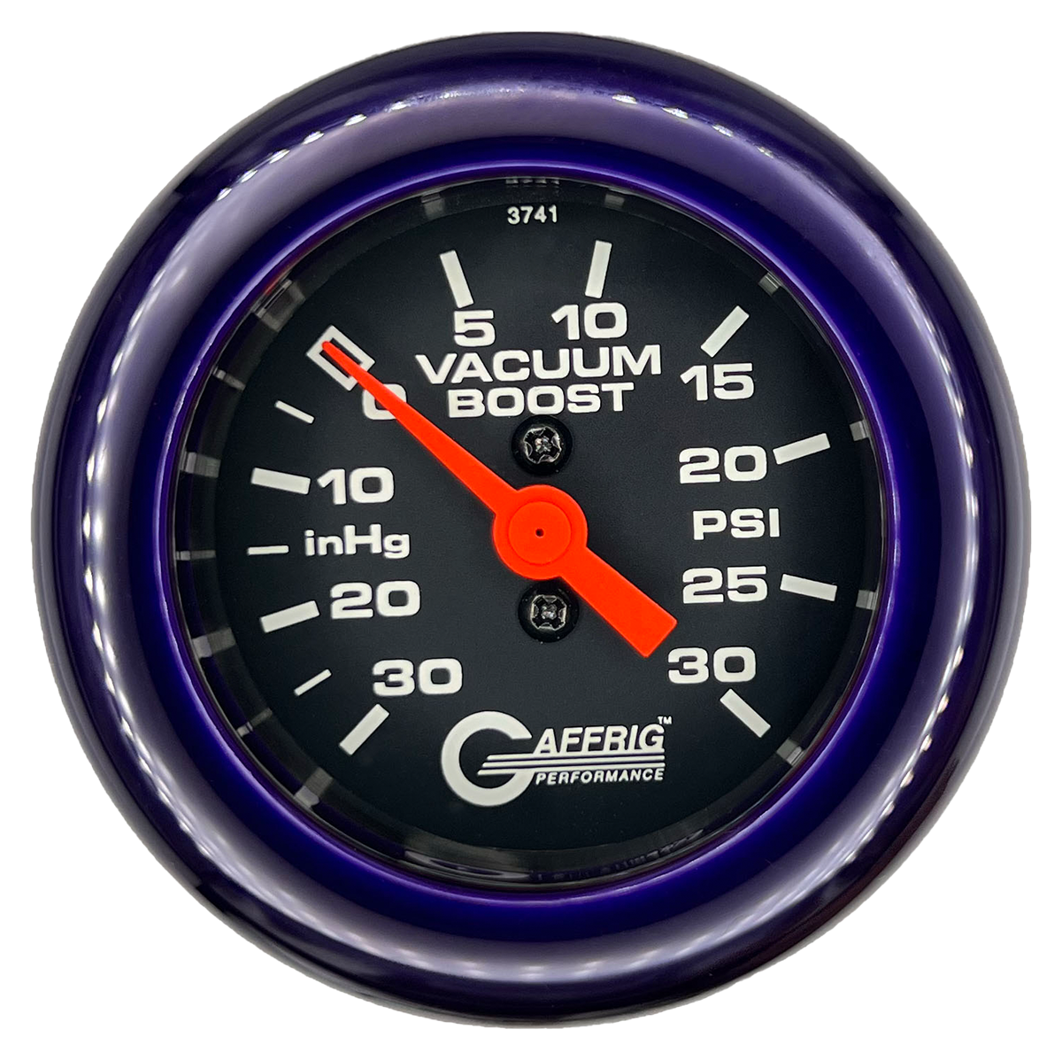 #6018 2 INCH MECHANICAL VACUUM 0-30HG/BOOST 0-30 PSI- BLACK Purple / Step