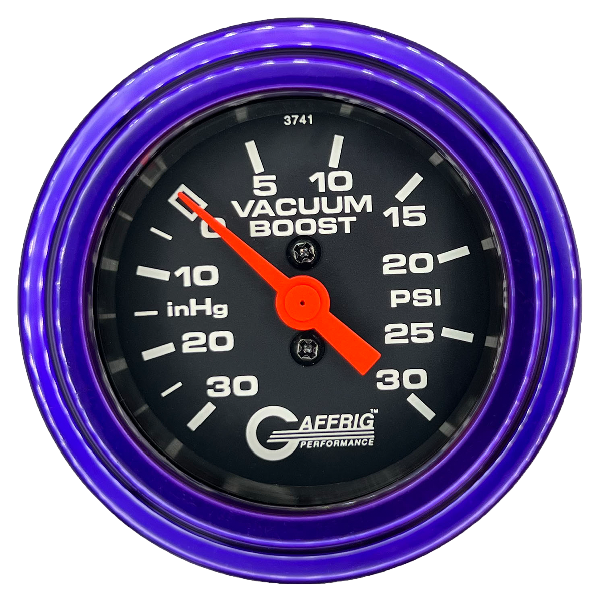 #6018 2 INCH MECHANICAL VACUUM 0-30HG/BOOST 0-30 PSI- BLACK Purple / Step