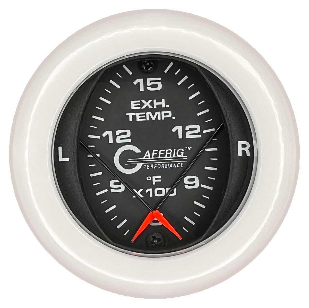 #6024 2 INCH MECHANICAL DUAL PYROMETER 600 - 1600 F BLACK White / Step