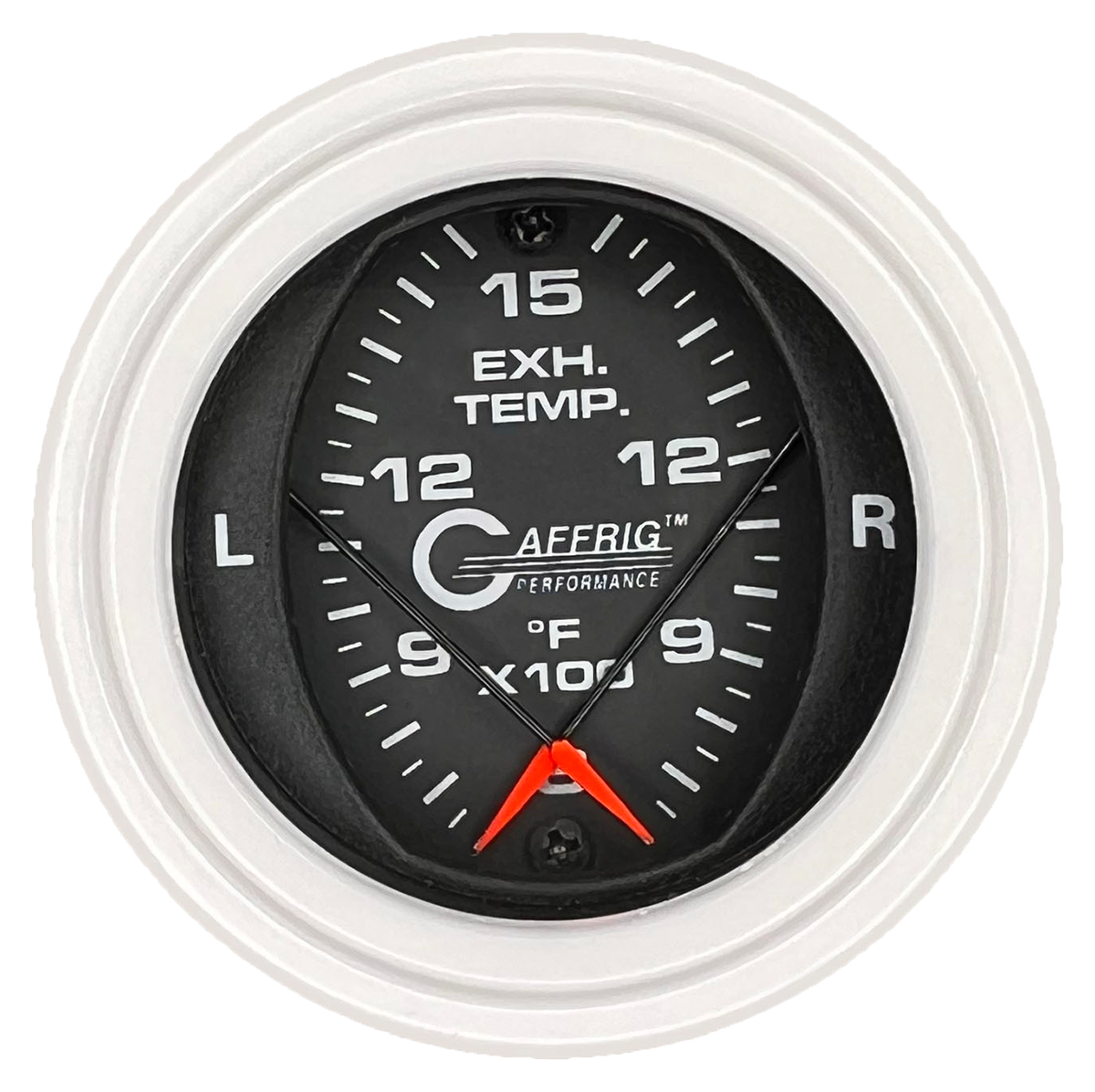 #6024 2 INCH MECHANICAL DUAL PYROMETER 600 - 1600 F BLACK White / Step