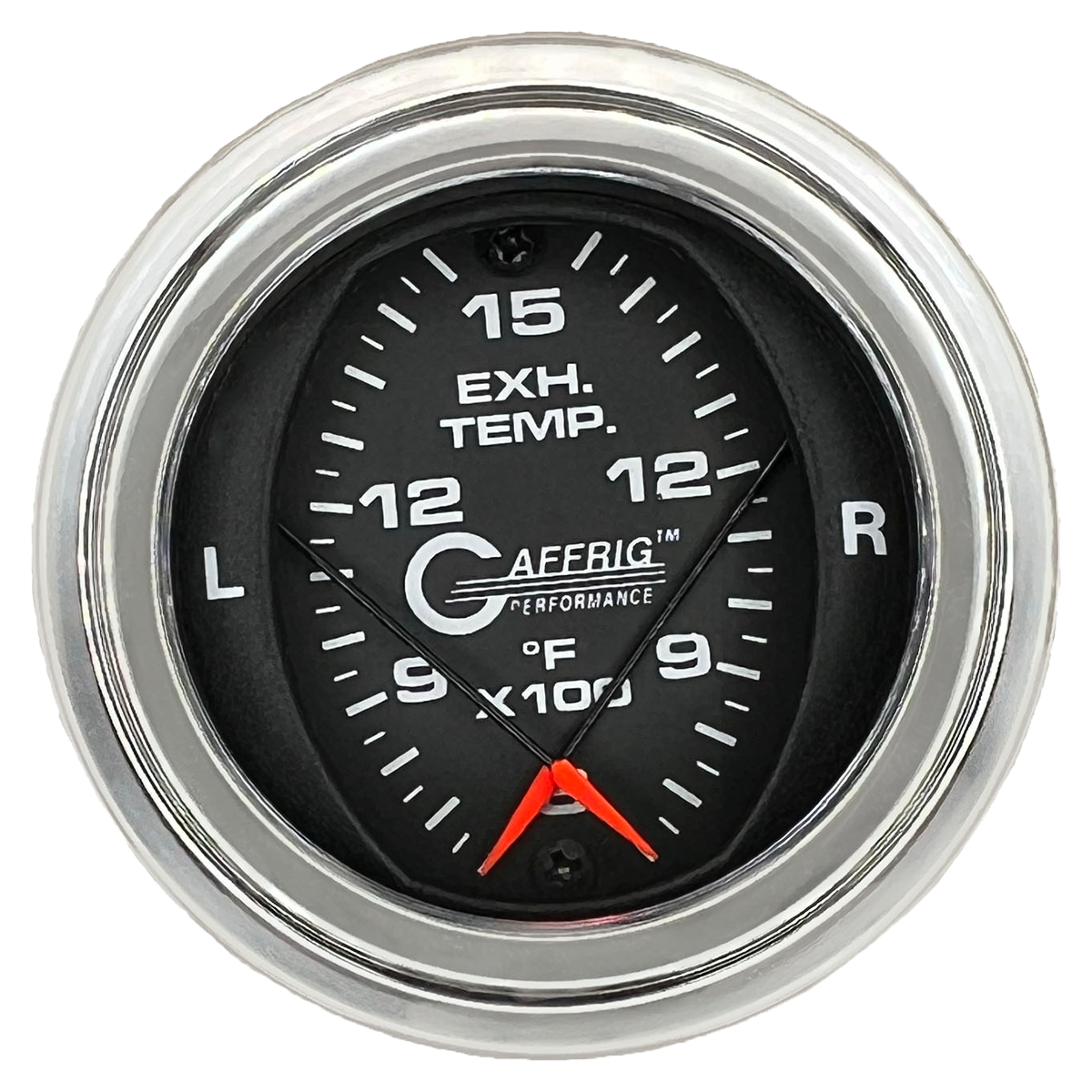 #6024 2 INCH MECHANICAL DUAL PYROMETER 600 - 1600 F BLACK Chrome / Step