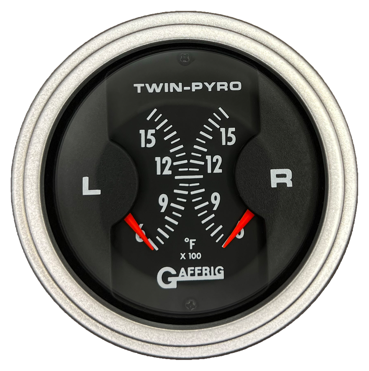 #6026 3 INCH MECHANICAL DUAL BLACK PYROMETER Platinum / Step