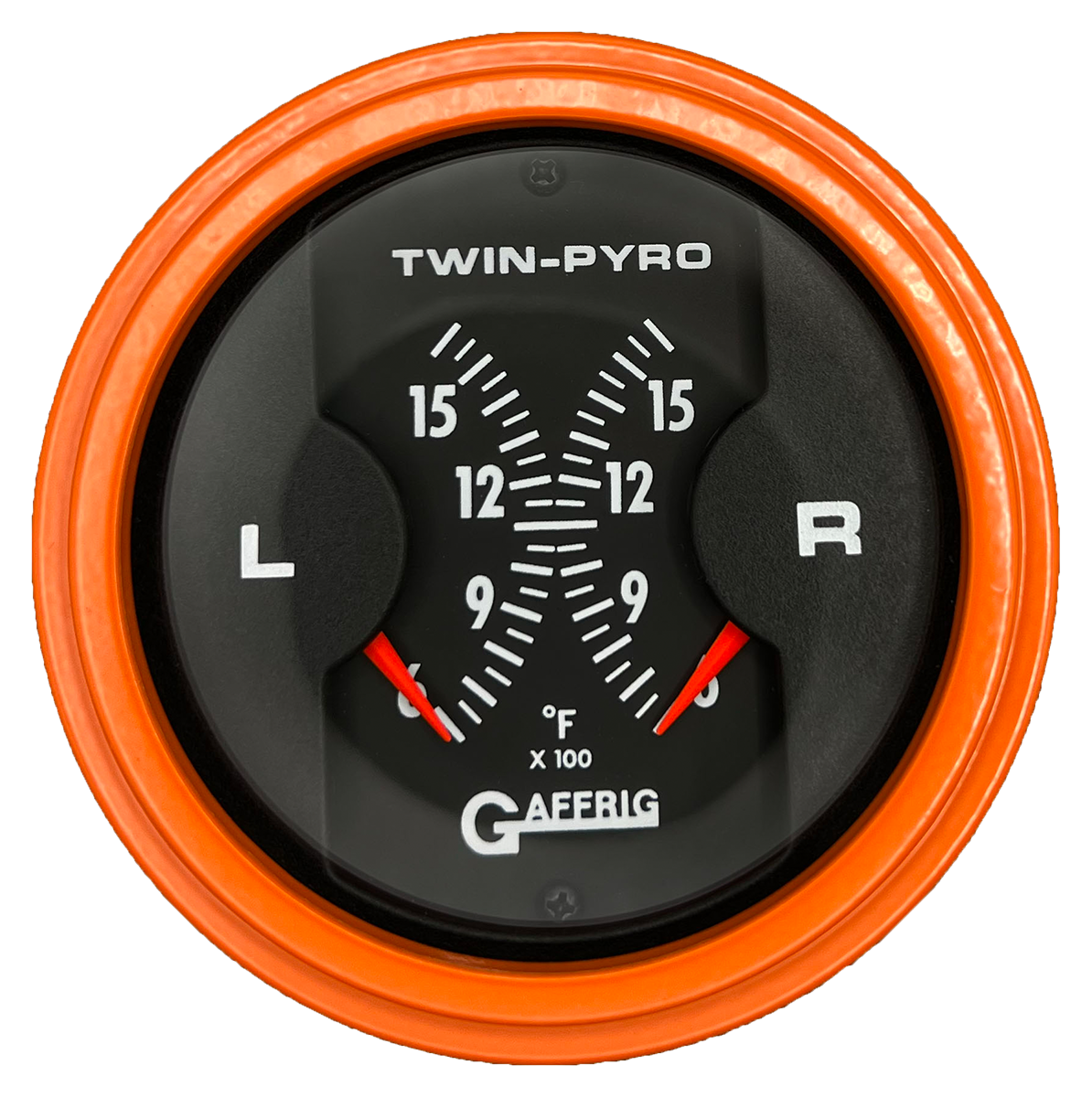 #6026 3 INCH MECHANICAL DUAL BLACK PYROMETER Orange / Step