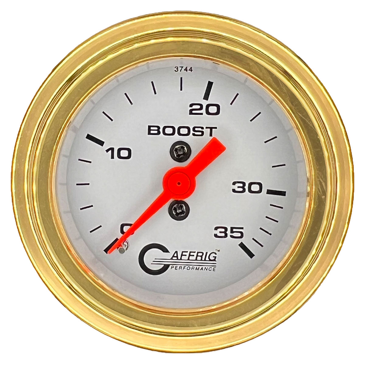 GAFFRIG PART #6502 2 INCH MECHANICAL BOOST MARINE BOAT GAUGE 0-35 PSI WHITE