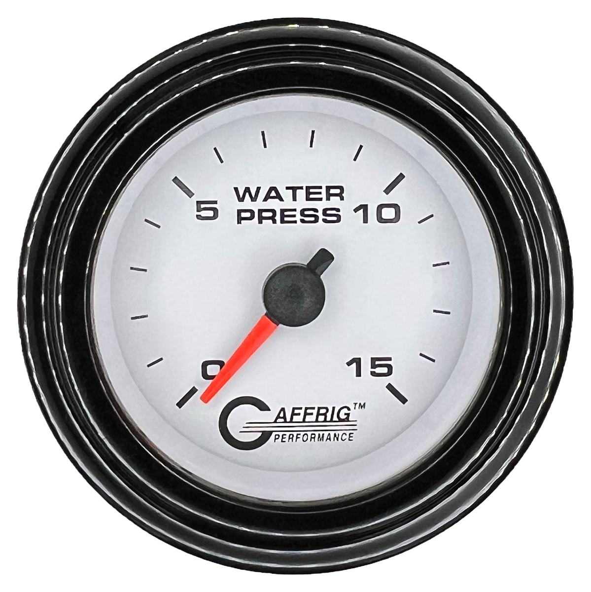 #6520 2 INCH MECHANICAL WATER PRESS. 0-15 PSI WHITE Black / Step